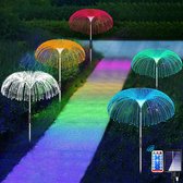 Tuinverlichting - 5 Pack Solar Garden Kwallen - 8 modi Solar Lichten - met afstandsbediening - Outdoor verlichting - Waterdichte Tuin Decoratie - Verlichting – pad verlichting - Achtertuin