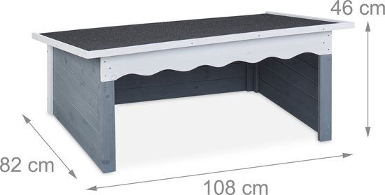 robotmaaier garage - hout - weerbestendig dak - 46 x 108 x 82 cm - buiten van VONROC — afbeelding 3