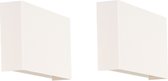 QAZQA otan - Moderne Wandlamp voor binnen - 2 stuks - D 5 cm - Wit - Woonkamer | Slaapkamer | Keuken
