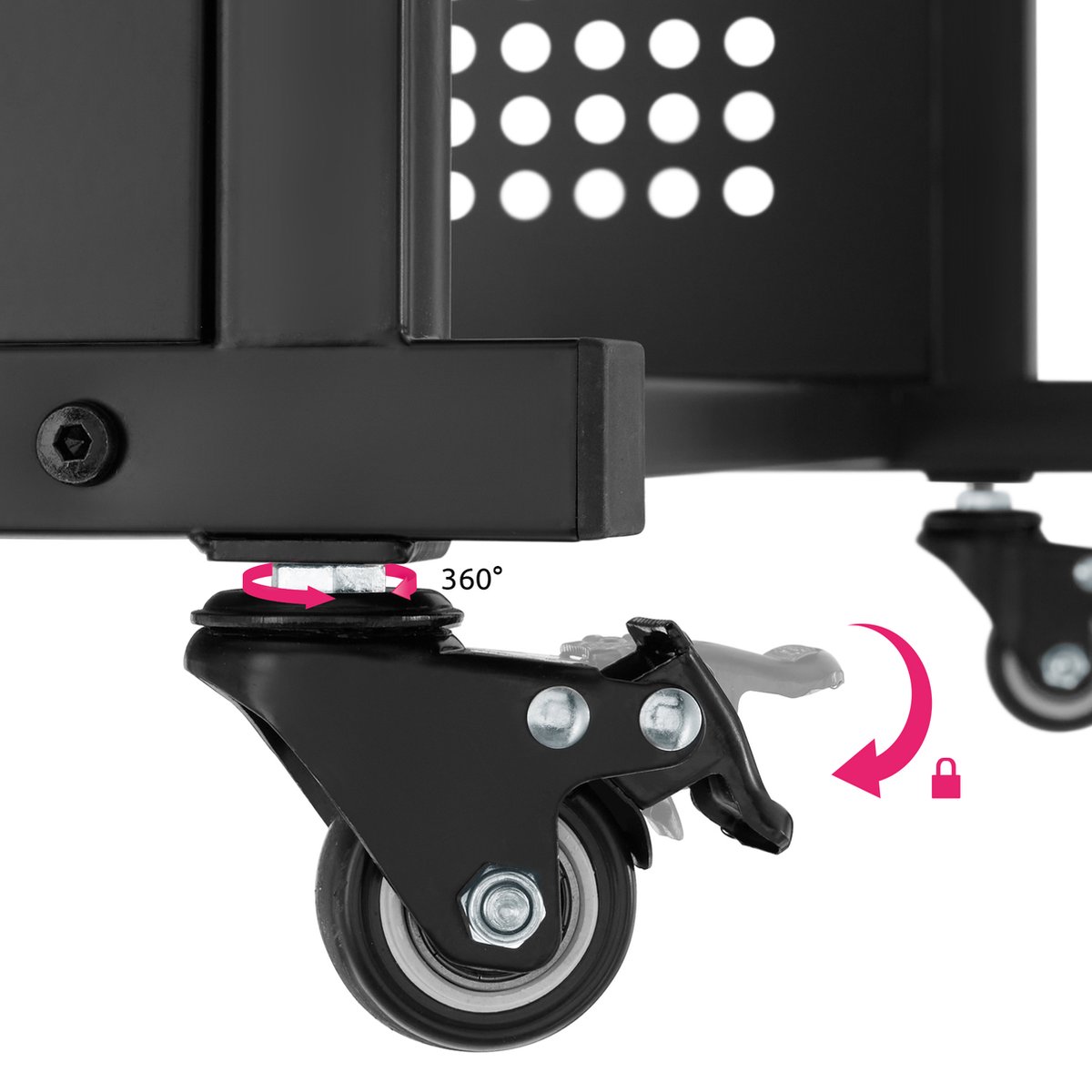 tectake tectake Industrieel Verrijdbaar Bureau - afbeelding 4