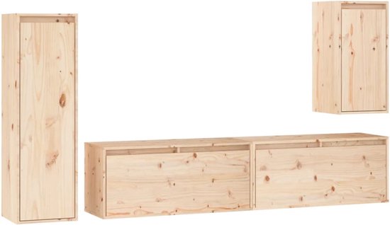 vidaXL-Tv-meubelen-4-st-massief-grenenhout