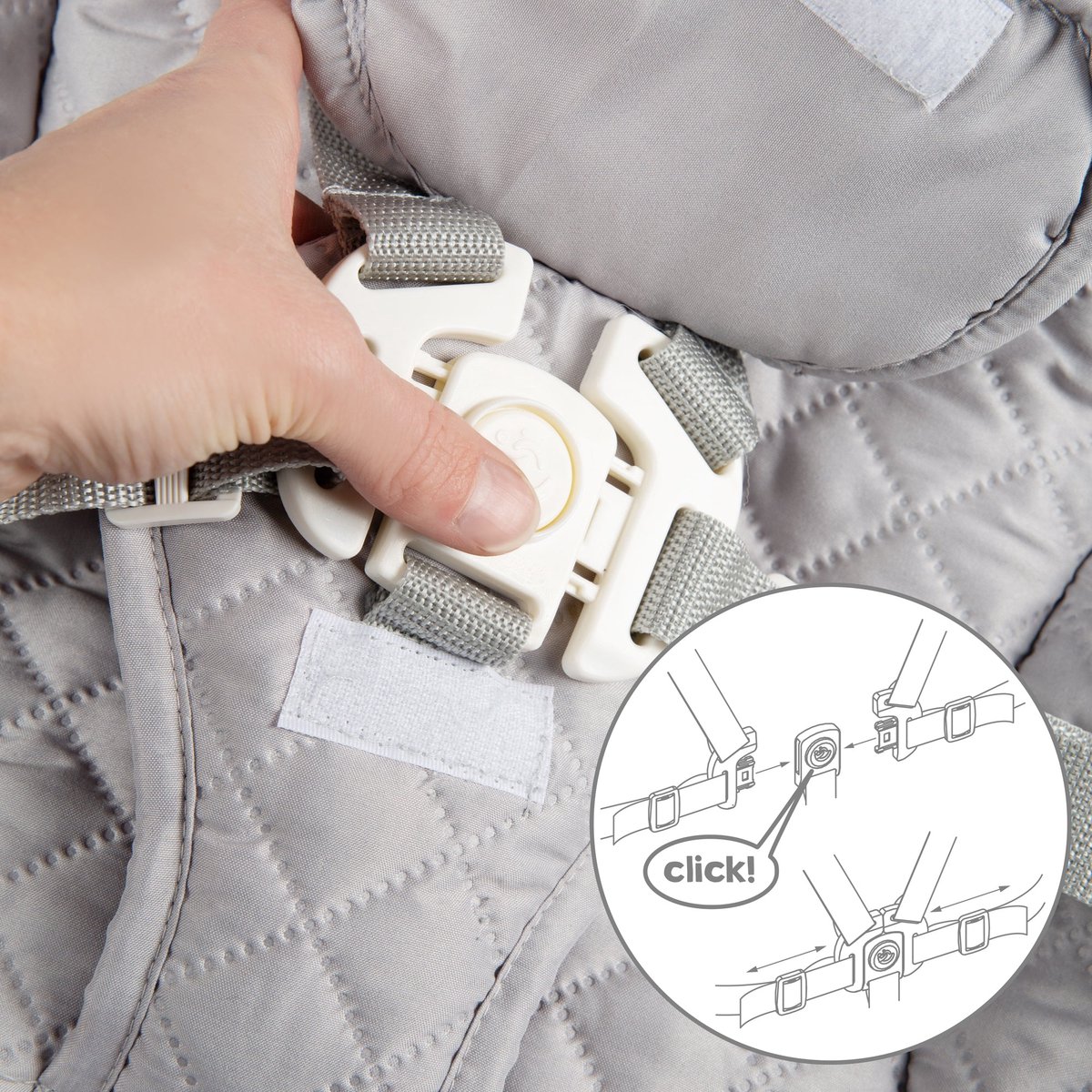Safety 1st Timba met kussen kinderstoel - deep black wood, warm grey