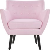 DRAMMEN - Chesterfield fauteuil - Roze - Polyester