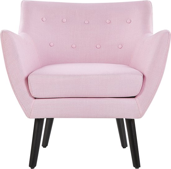 DRAMMEN - Chesterfield fauteuil - Roze - Polyester