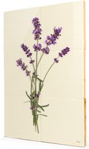 Lavendel - 2x3 Steigerhout Tegeltableau