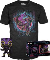 Funko Marvel - Black Panther Lumière noire Pop ! Set en Vinyl et t-shirt