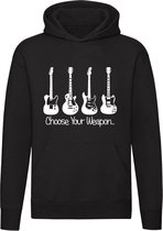 Choose your weapon Hoodie | Elektrische gitaar | concert | muziek | gitaar | muziek instrument | festival | Unisex | Trui | Sweater | Capuchon