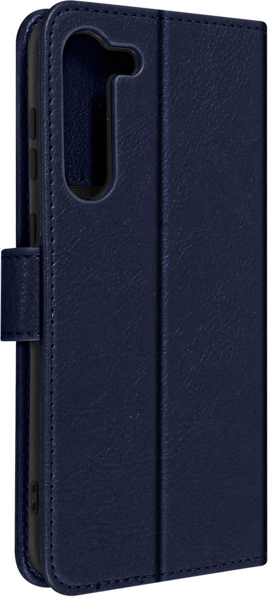 Hoes Geschikt voor Samsung Galaxy S23 Plus Portemonnee en Videohouder blauw