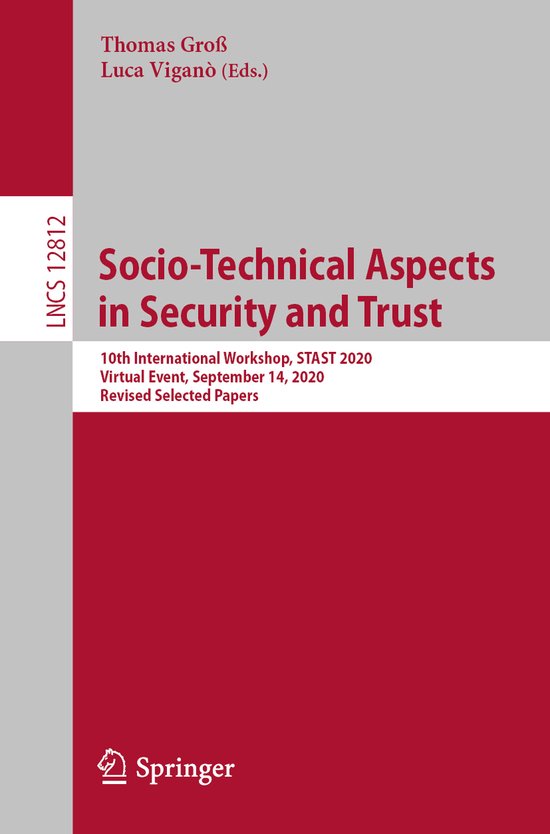Lecture Notes in Computer Science12812- Socio-Technical Aspe ... - cover