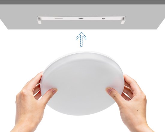 Philips Doris - badkamer plafondlamp - zwart - groot - LED 17 W Philips Doris - badkamer plafondlamp - zwart - groot - LED 17 W