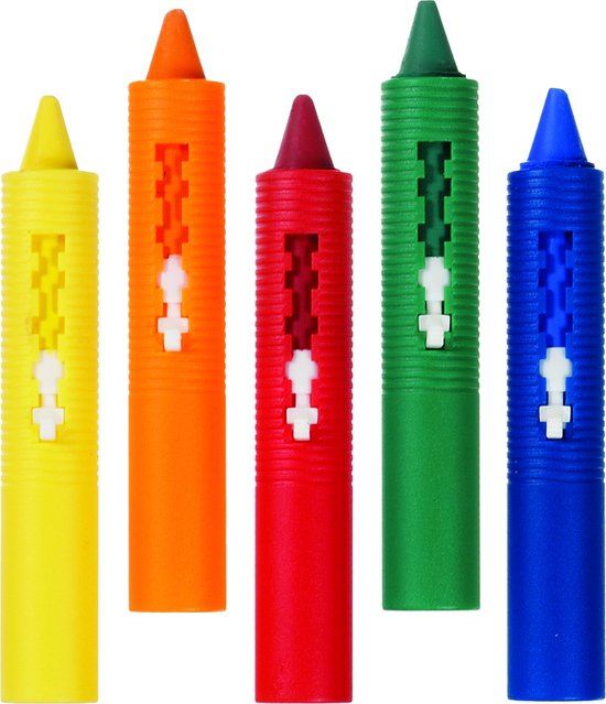 Munchkin Badkrijtjes - Kleuren in Bad! - Badspeelgoed - Badkrijt - Set van 5 kleurrijke badkrijtjes - Makkelijk te Wassen - Vanaf 12 Maanden - voor tegels en de badkuip