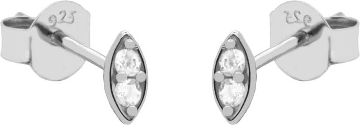 Karma Oorbellen Zirconia Eye | Zilver