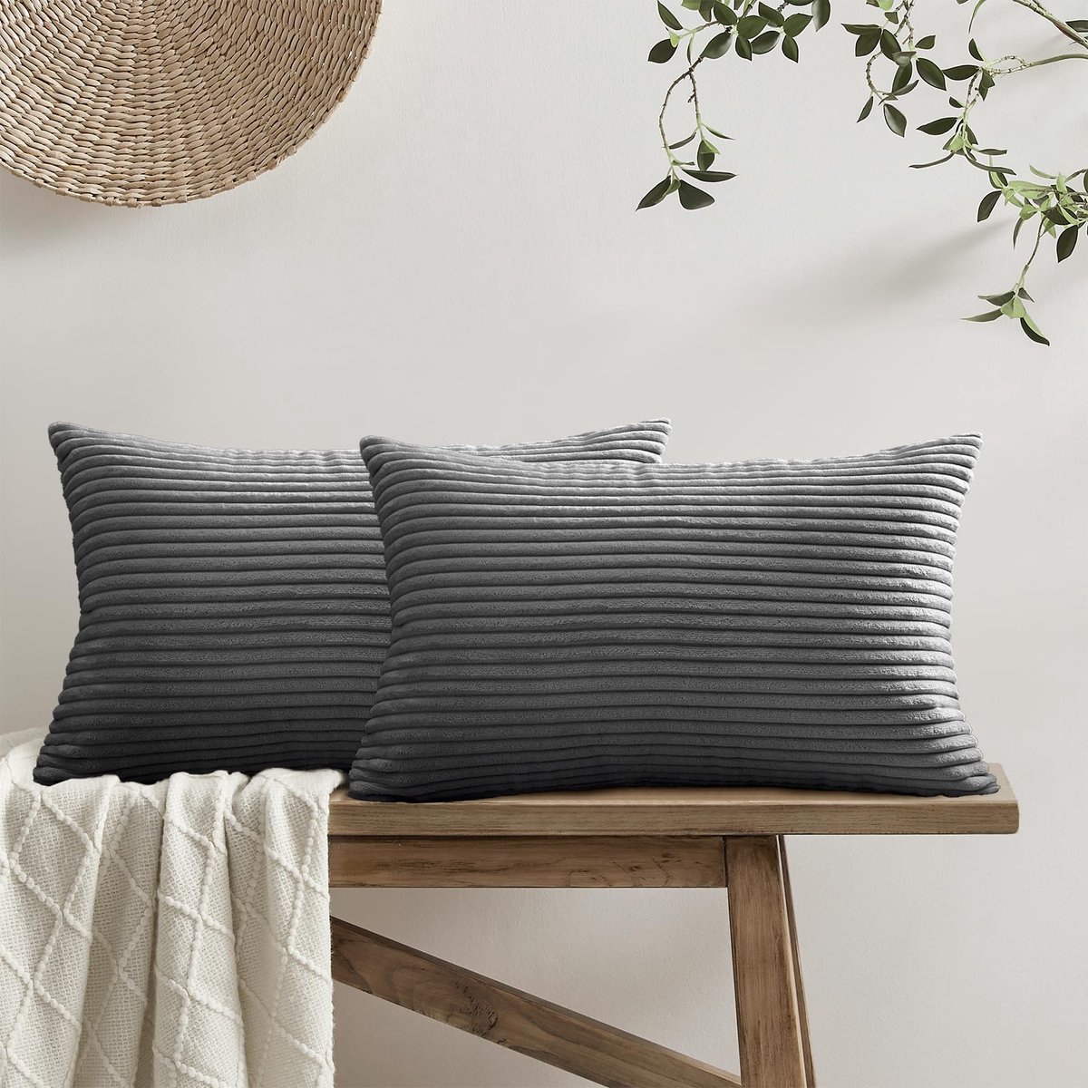 My Ninki ® Zachte en Stijlvolle Kussenhoezen voor Comfort en Elegantie in Uw Huis grijs