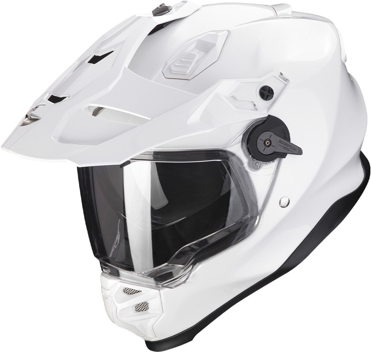 Scorpion ADF-9000 Air Solid Parelwit Adventure Helm - Helm