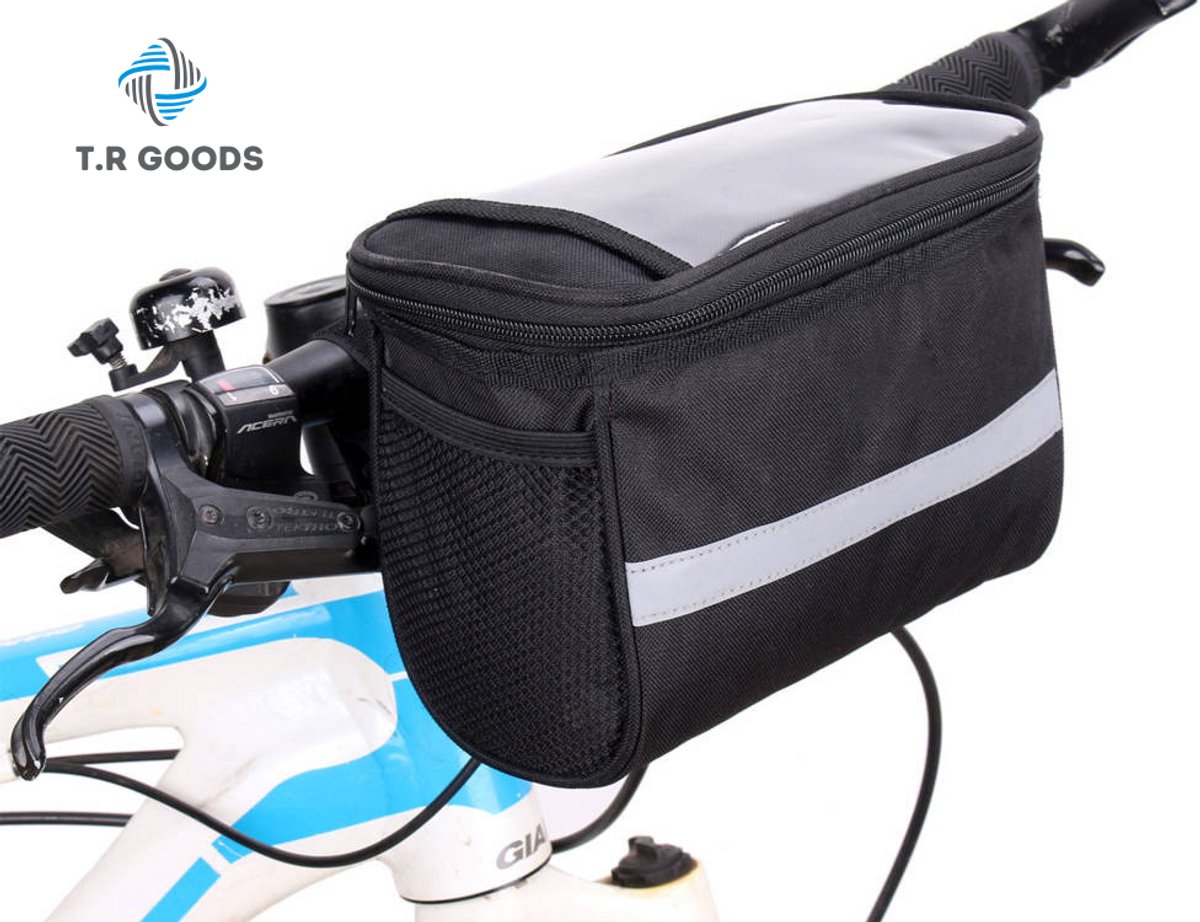 T.R Goods Fietsstuurtas - Waterdicht - Handige Opbergtas met Telefoonhouder - Reflecterend - Universeel