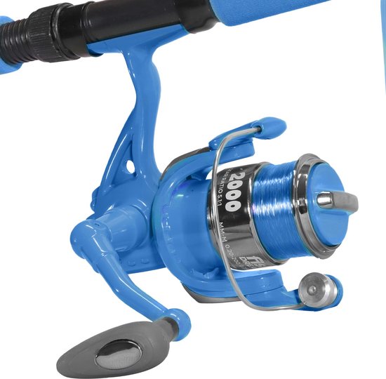 Eurocatch Werphengel set compleet Blauw met lichtgevende werpmolen van Arcoffish. — afbeelding 3