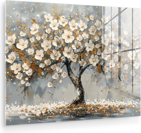Tableau Floral Sur Verre - Impression 120x60 Cm - Style Moderne - Marque Tulup