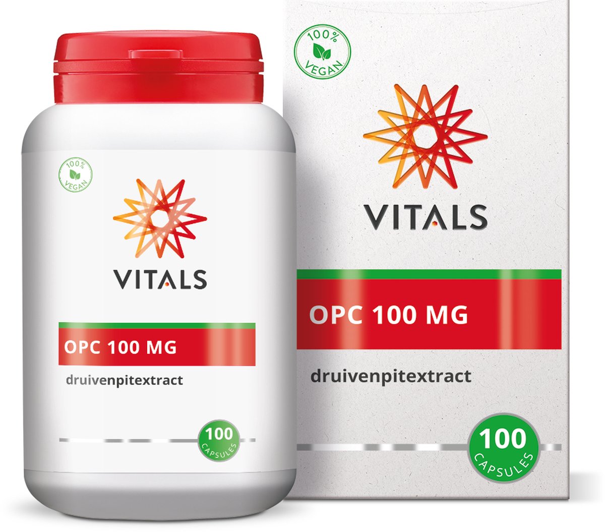 Goedkoopste Vitals OPC 100 mg druivenpittenextract - 100 capsules. Heeft een sterke antioxidatieve werking.
