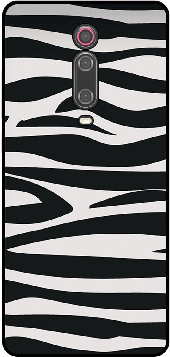 Smartphonica Telefoonhoesje Geschikt voor Xiaomi Mi 9T met zebra opdruk - TPU backcover case zebra design - Zwart Wit geschikt voor Xiaomi Mi 9T