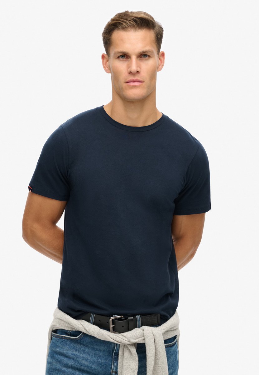 Superdry Klassiek Essential T-shirt Heren T-shirts Marineblauw
