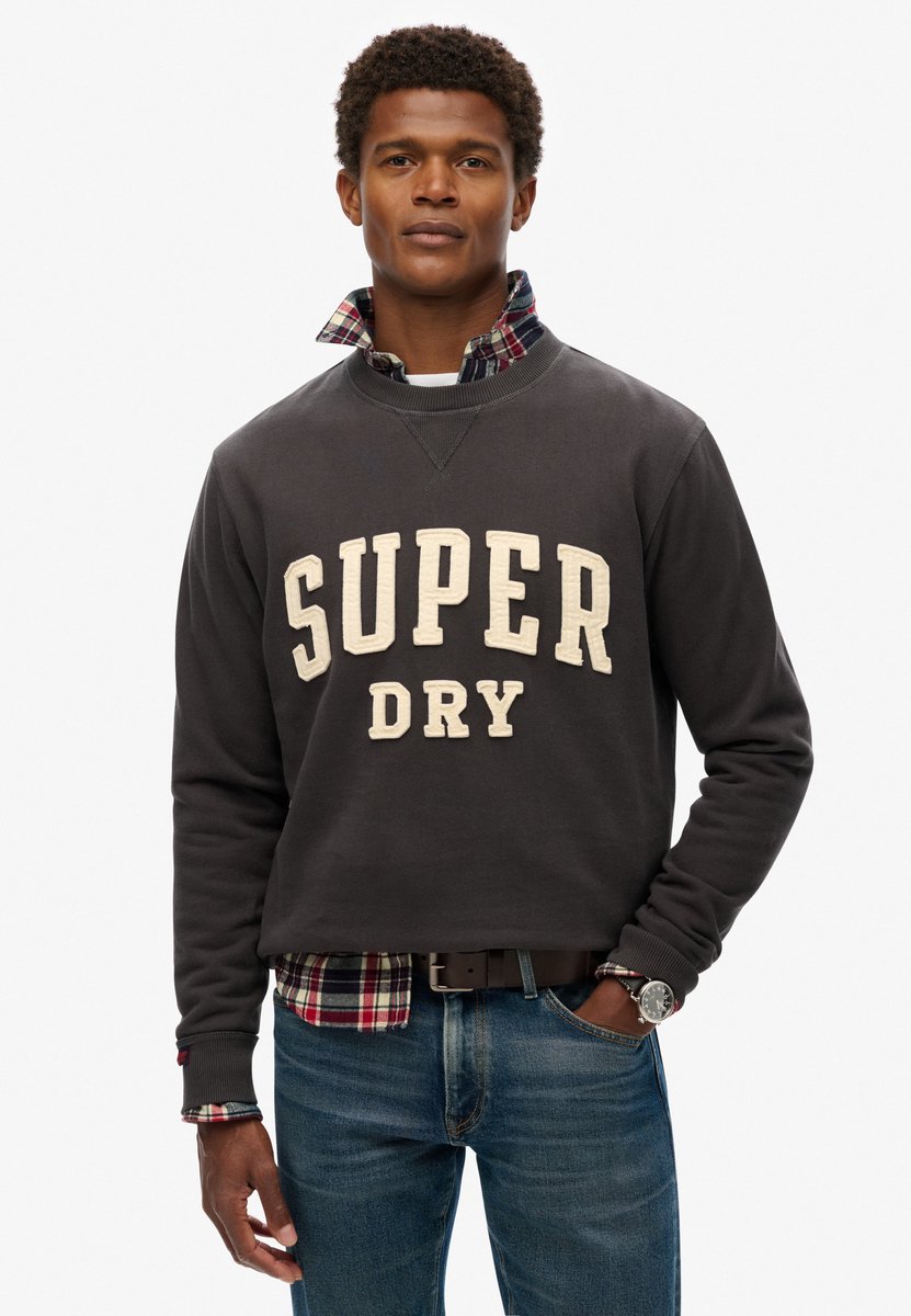 Superdry Vintage Athletic Crew Sweater Heren Wit