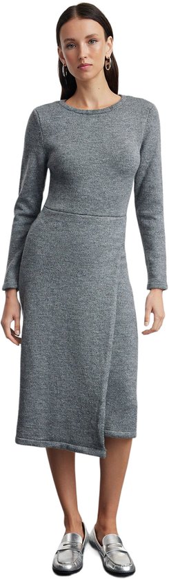 Buy Trendyol Belted Double Breasted A Line Midi Dress In Beige