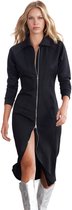 Trendyol Limited Edition Zwarte Aansluitende Midi-Gebreide Jurk Twoaw25El00304