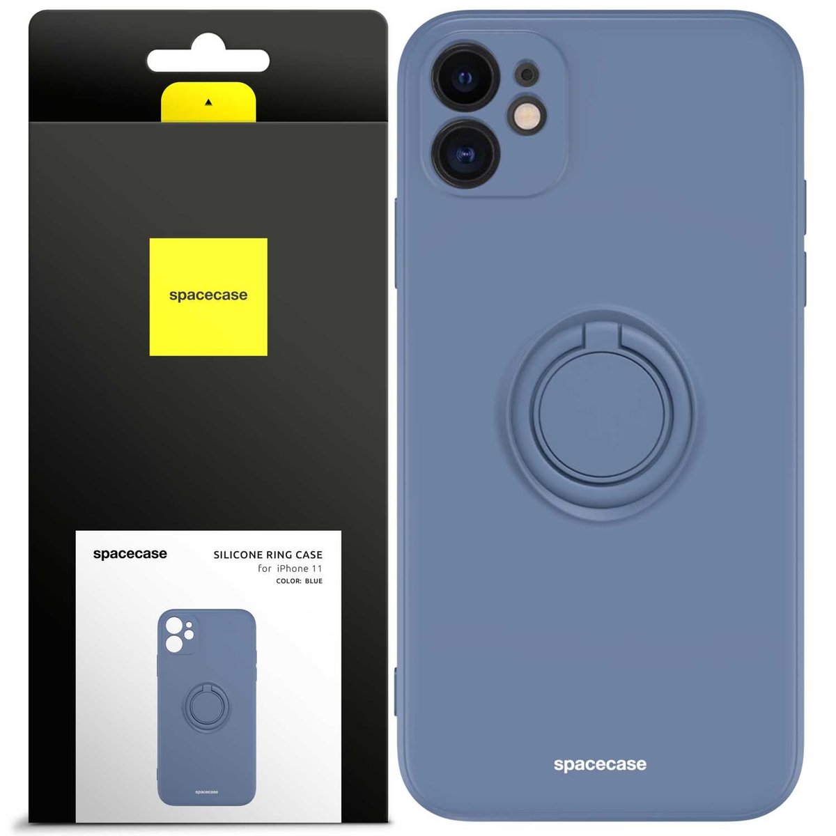 Spacecase Siliconen Ringhoesje Voor Iphone 11 Blauw