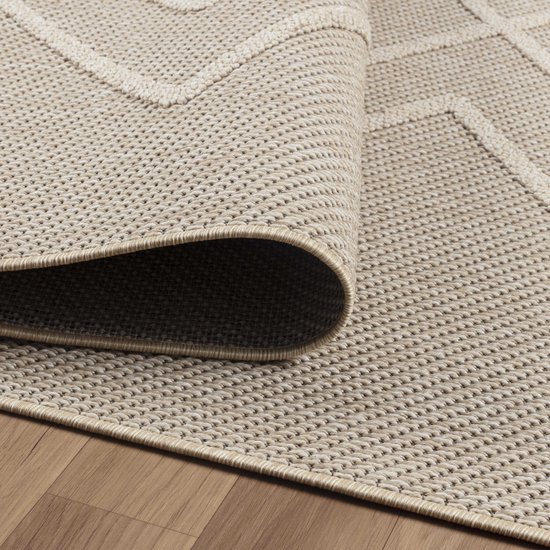 Natur Rug Xantha Tapis Extérieur Sisal Poils Ras Intérieur et Plein air Beige - 240x340 CM