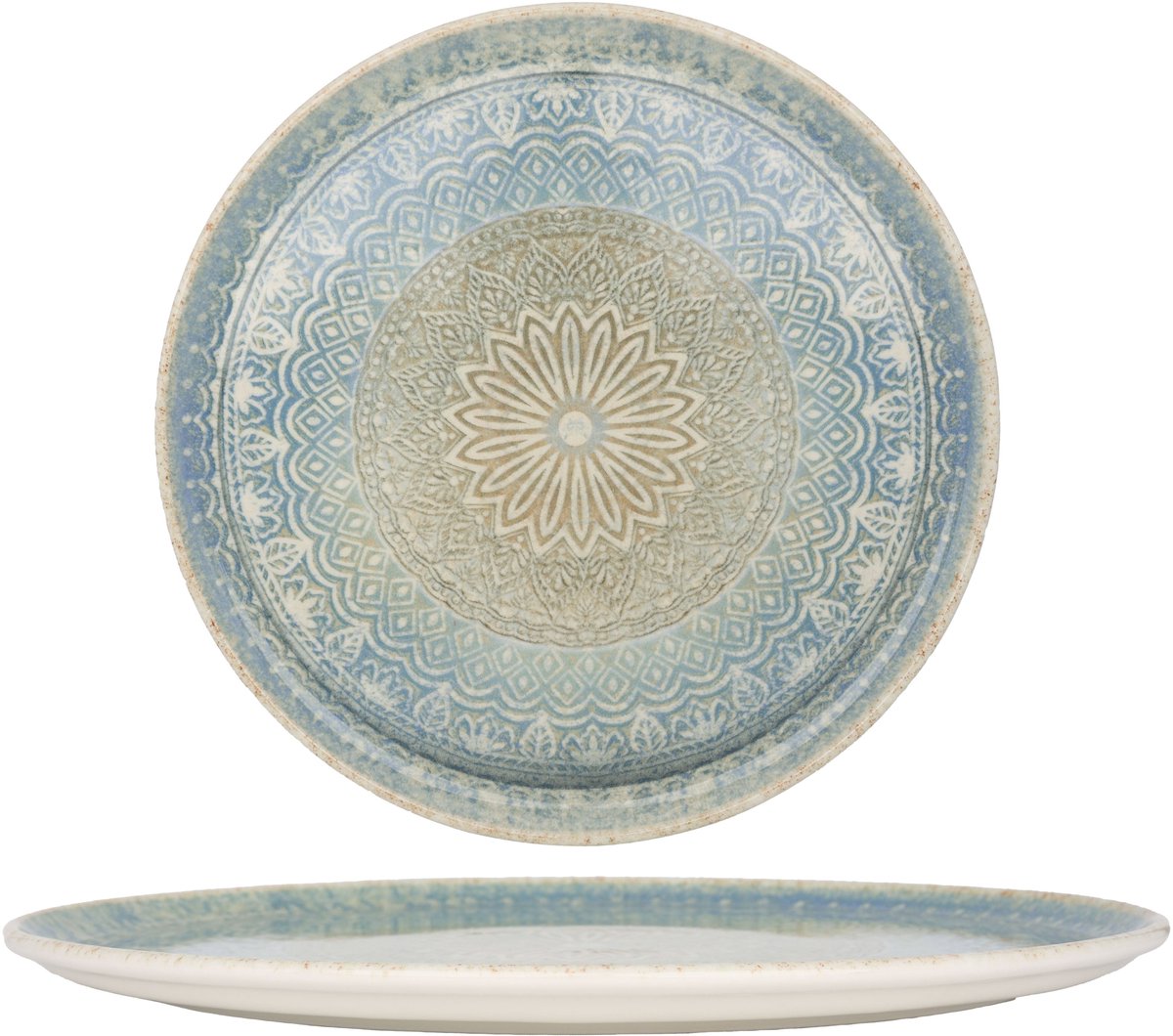 Bonna Pizzabord - Rivus Ethnic - Porselein - 32 cm - set van 2