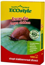 ECOstyle Escar-Go Bestrijdingsmiddel tegen Slakken - Regenvaste Slakkenkorrels - Stopt Slakkenvraat Direct - 200 m² - 500 GR