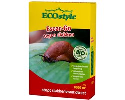 ECOstyle Escar-Go Bestrijdingsmiddel tegen Slakken - Regenvaste Slakkenkorrels - Stopt Slakkenvraat Direct - 1000 m² - 2,5 KG