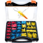 Wirefy 540 Stuks Krimpkous Kabelschoenen Assortiment - Automotive Elektrische Connectoren - Kit van Geïsoleerde Kabeloog, Vork, Haak, Plat & Stootverbinder - 0,5-6mm²