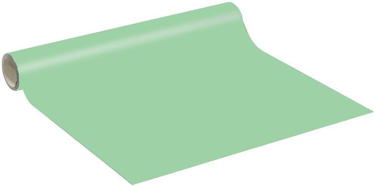 Ambiance Sticker Decoratieve zelfklevende vinylsticker op rol per meter - Wasbare, waterdichte sticker voor muren, keukens en meubels - 60 cm x 6 m - Mintgroen Multi color