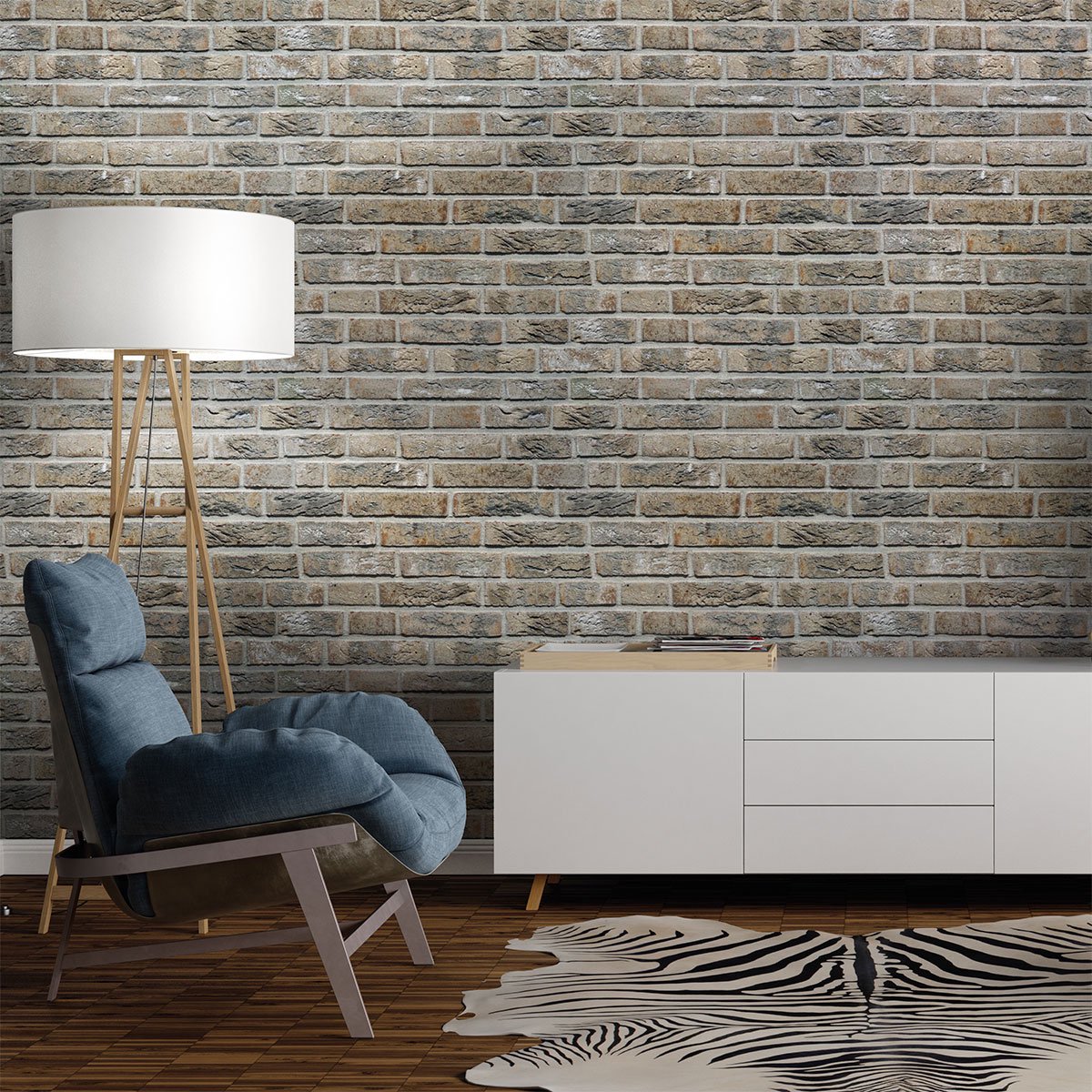 Behangsticker - WATERFORD BRICKS - 40x40cm