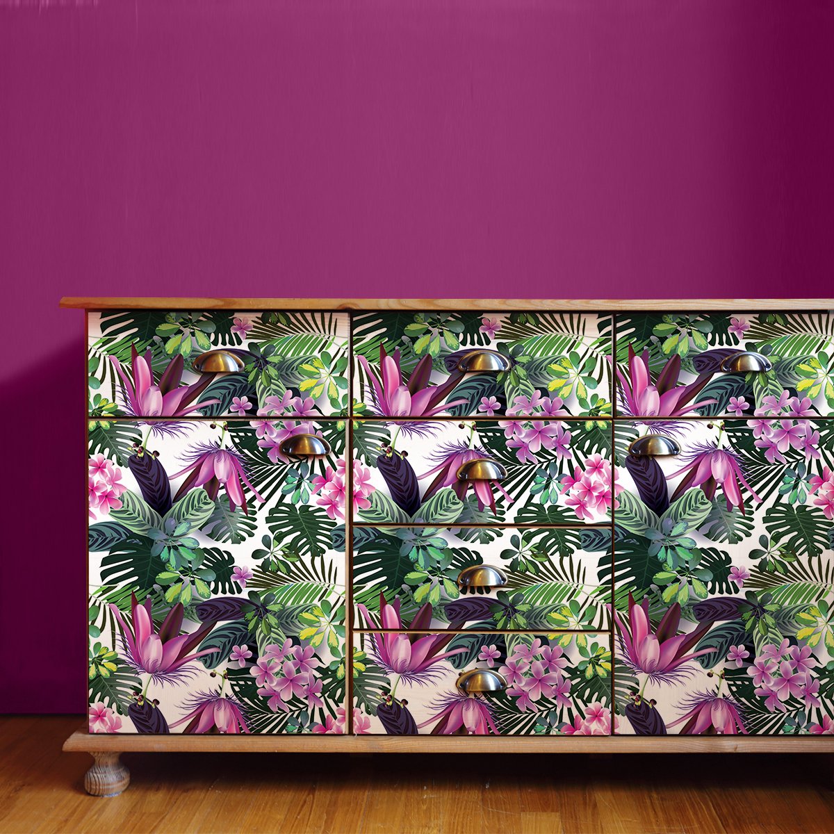 Ambiance Sticker Samana tropische meubelsticker, 40 x 60 cm Multi color