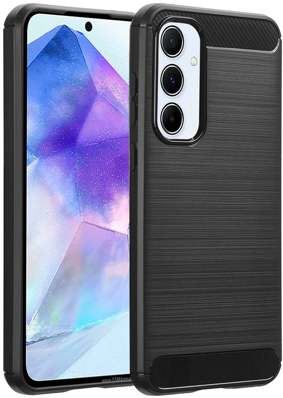 imoshion Hoesje - Geschikt voor Samsung Galaxy A55 (5G) - Brushed Backcover - Zwart