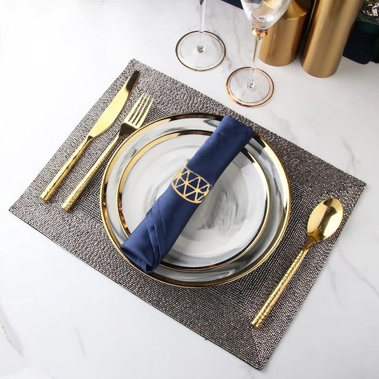 Servetringen goud, 12 stuks elegante metalen servetringen, servetgespen, rozenservetringen voor bruiloft, feest, diner, hotel, festival, dinertafelaccessoires