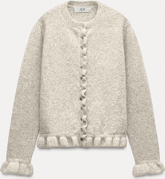 JDY JDYLETTY L/S ON FRILL CARDIGAN KNT NOOS Dames Vest - Maat L