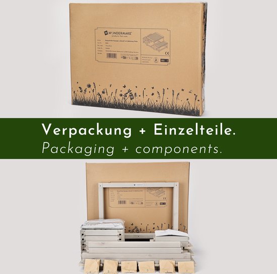 WONDERMAKE® Design kinderzitgroep buiten tuin hout met hoes, kinderzitgroep binnen picknickgroep vanaf 3 jaar, beige grijs van WONDERMAKE — afbeelding 3