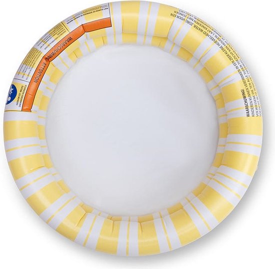 Piscine Opblaasbaar pour bébé Swim Essentials - Piscine Bébé - Rayé jaune/ Wit - Ø 60 cm