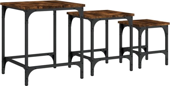 FDSGEEE Gebogen houten salontafel woonkamer lounge theetafel cocktailtafel creatieve eenvoudige volledig massief houten bank bijzettafel (kleur: walnoot kleur