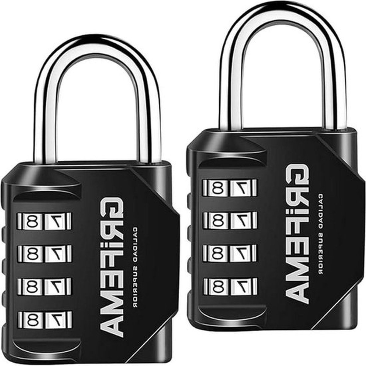 Hangslot Numeriek Codeslot 4-Cijferig Combinatieslot van Zinklegering voor Garage Poort - Stevig en Veilig