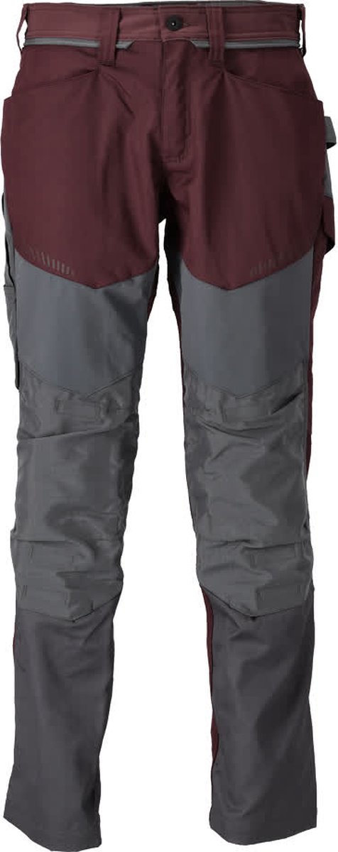 Mascot Customized Broek met kniezakken 22479-230 - bordeaux/steengrijs - C52 - 76
