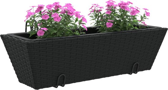 vidaXL Plantenbak Poly Rattan - Diverse maten - Weerbestendig