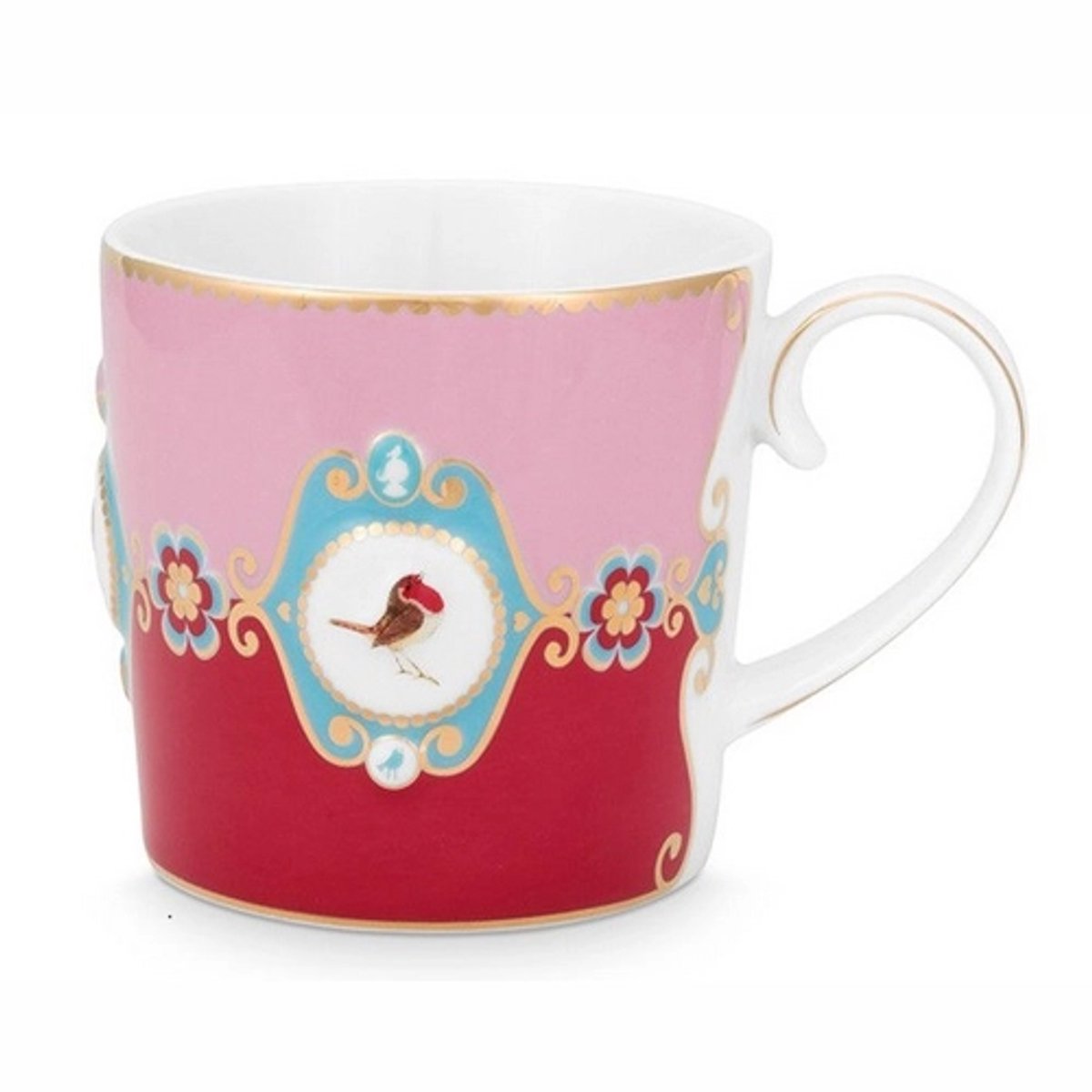 Mok Pip Studio Love Birds Red Pink Small 150 ml (Set van 6)