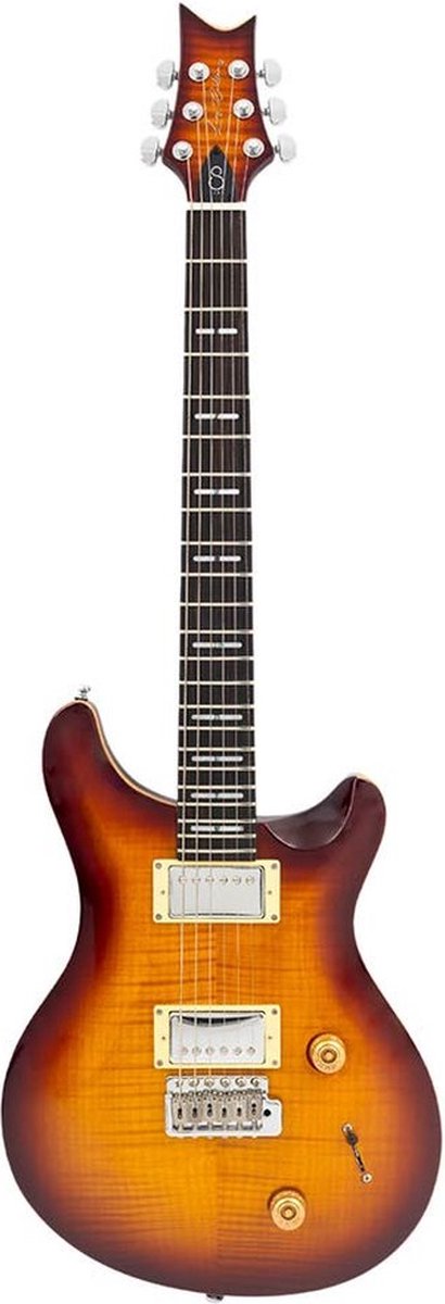 Sire Q7/TS Larry Carlton elektrische gitaar – mahonie + maple veneer, HH-configuratie, Tobacco Sunburst