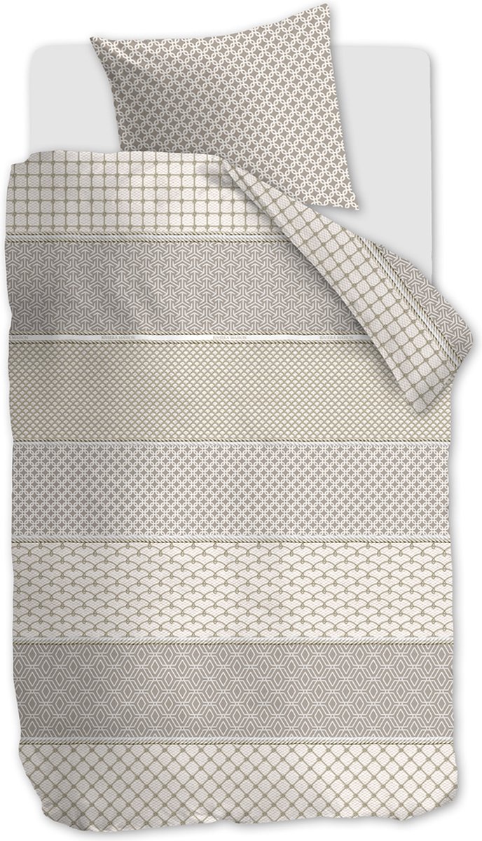 Riviera Maison Ropes dekbedovertrek - Tweepersoons - 200x200/220 - Taupe