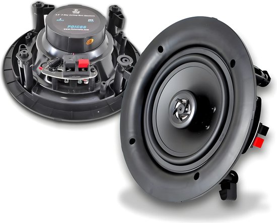 Pyle Luidsprekers – Plafondluidsprekers - Wandluidsprekers- Plafondspeakers- Set van 2 Speakers- 2-Weg Midbass Luidsprekers - Woofer Luidsprekersysteem - Inbouwluidsprekers voor Thuis - 200 Watt — afbeelding 2
