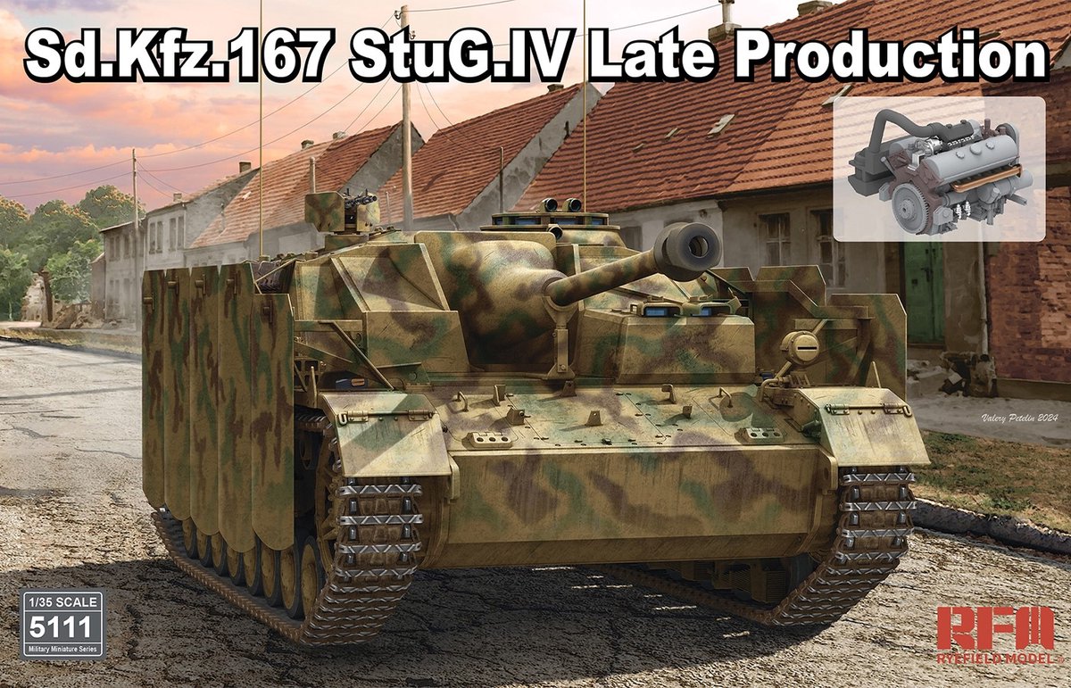 Rye Field Model Modelbouwpakket Auto - 5111 Sturmgeschütz IV - Sd.Kfz. 167 StuG.IV - Tank - Late Productie Plastic - 1:35 - Modelbouw